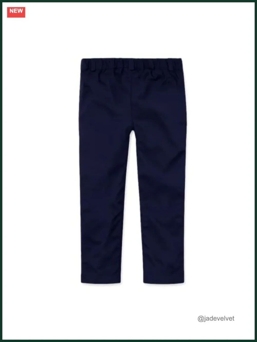 Cotton Chino Pants Boys Elastic Waist School Uniform Pull On